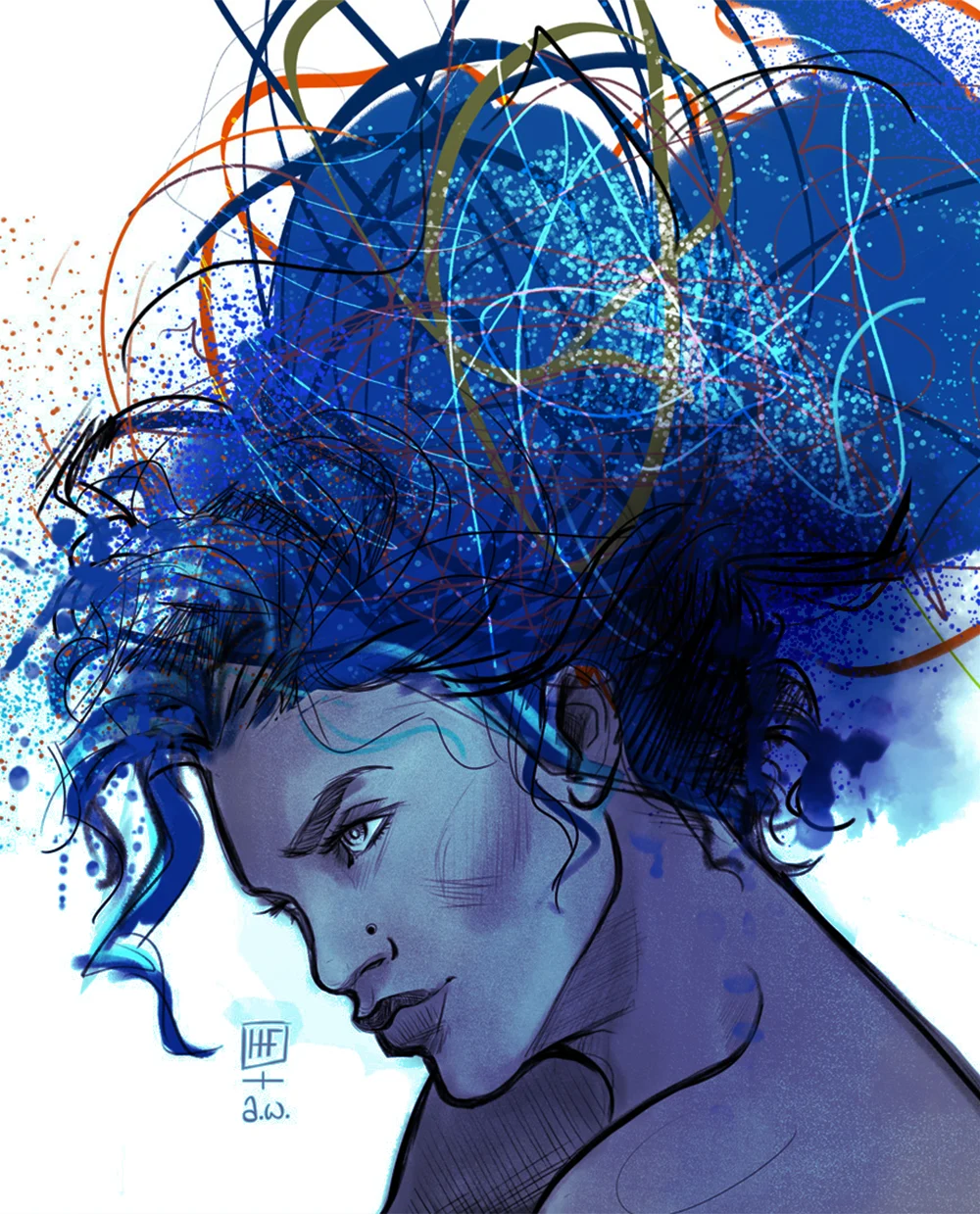 blue girl